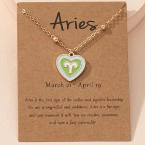 Aries Horoscope Charm Necklace